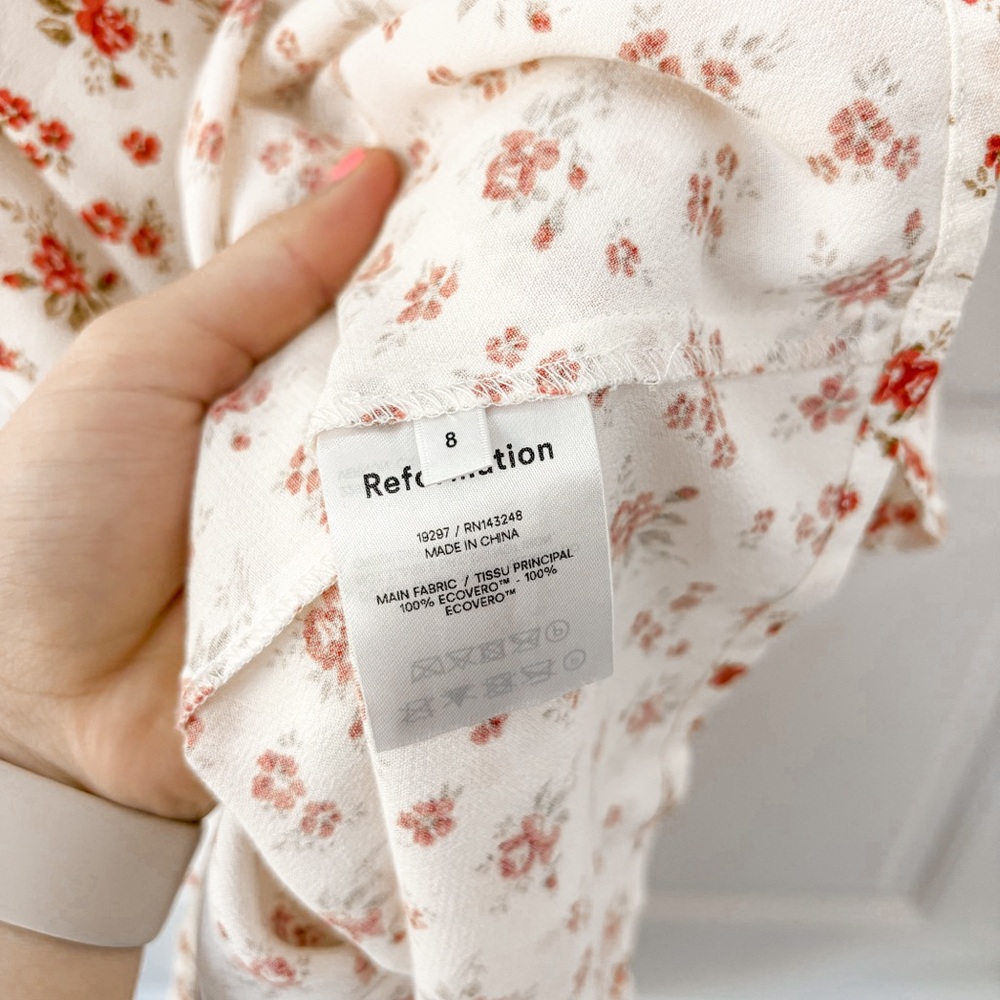 Reformation Bisque Floral Dress Colette - Picture 6 of 8